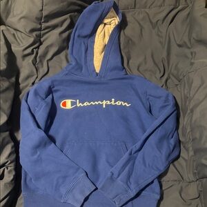 Boys Champion Royal Blue Hoodie with Logo